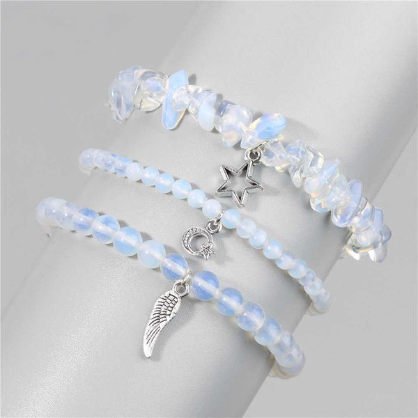 charm bracelets natural opal stone beads bracelet gravel stone round shape beaded bracelet star moon charm bracelets men women healing jewel, Golden;silver
charm bracelets natural opal stone beads bracelet gravel stone round shape beaded bracelet star moon charm bracelets men women healing jewel, Golden;silver