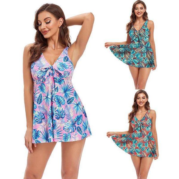skirt swimsuit multi color printed split conservative boxers plus size tankini women, White;black
skirt swimsuit multi color printed split conservative boxers plus size tankini women, White;black