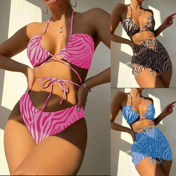 three piece swimsuit women split briefs bikini with pantskirt printed multi color sexy, White;black
three piece swimsuit women split briefs bikini with pantskirt printed multi color sexy, White;black