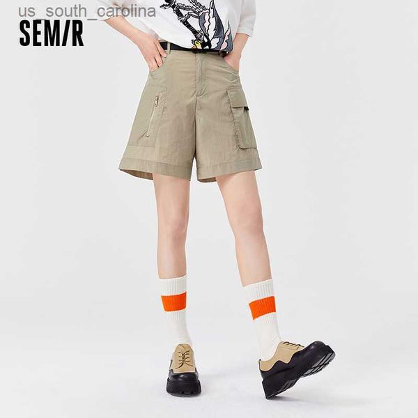semir casual pants women textured overalls handsome 2023 summer new style crotch slim shorts simple fashion l230522, White;black
semir casual pants women textured overalls handsome 2023 summer new style crotch slim shorts simple fashion l230522, White;black
