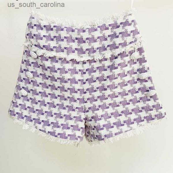 high street 2023 fall winter designer fashion women's lion buttons tassel fringed houndstooth tweed shorts l230522, White;black
high street 2023 fall winter designer fashion women's lion buttons tassel fringed houndstooth tweed shorts l230522, White;black