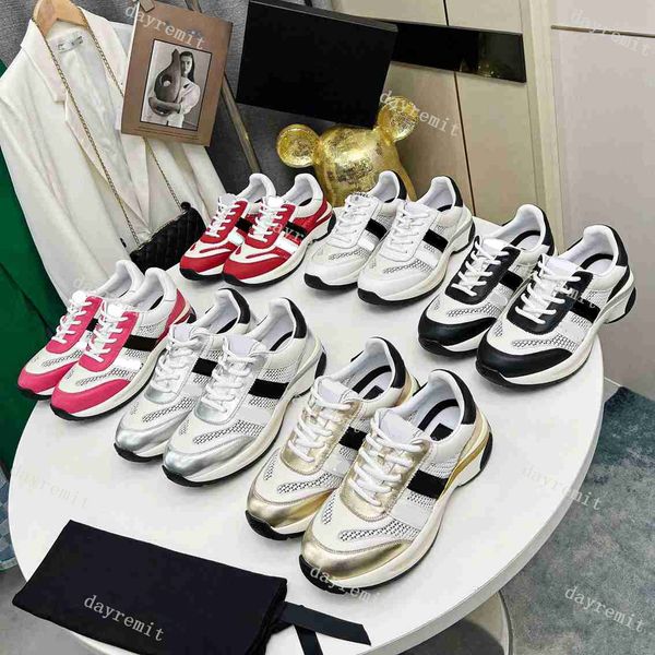 designer casual shoes calfskin sneakers women vintage canvas shoe mesh sneakers running tour gold silver trainer with box, Black
designer casual shoes calfskin sneakers women vintage canvas shoe mesh sneakers running tour gold silver trainer with box, Black