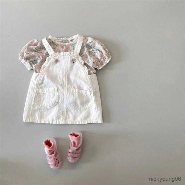 girl's dresses baby girls sets jean dress spring autumn toddler child denim strap skirt outfit floral shirt set clothes r230612, Red;yellow
girl's dresses baby girls sets jean dress spring autumn toddler child denim strap skirt outfit floral shirt set clothes r230612, Red;yellow