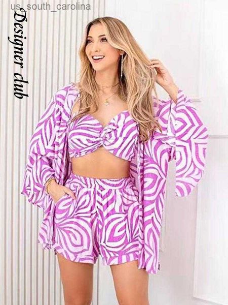 women leaf print three piece outfits summer fashion loose shorts with bat sleeve shirt suit 2023 beach casual women short sets, White;black
women leaf print three piece outfits summer fashion loose shorts with bat sleeve shirt suit 2023 beach casual women short sets, White;black