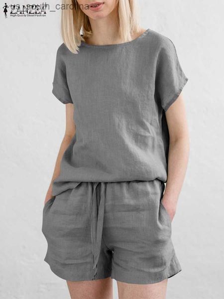 2023 zanzea fashion 2pcs women summer short sets solid matching sets casual short sleeve blouse suits home wear loose tracksuits l230522, White;black
2023 zanzea fashion 2pcs women summer short sets solid matching sets casual short sleeve blouse suits home wear loose tracksuits l230522, White;black