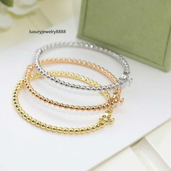 bracelets bangle brand designer perlee copper bead charm three colors rose yellow white gold bangles for women jewelry with box party gift, Black
bracelets bangle brand designer perlee copper bead charm three colors rose yellow white gold bangles for women jewelry with box party gift, Black