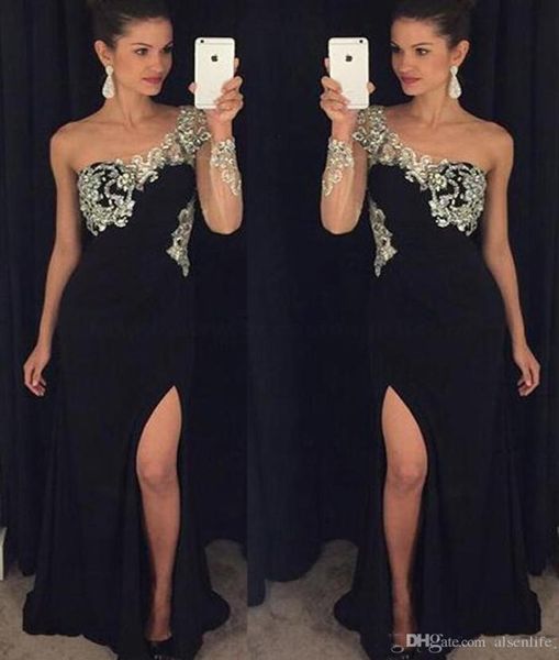 2022 one shoulder splits evening dresses applique crystal special occasion prom gowns party dress custom made robes3487576, Black;red
2022 one shoulder splits evening dresses applique crystal special occasion prom gowns party dress custom made robes3487576, Black;red