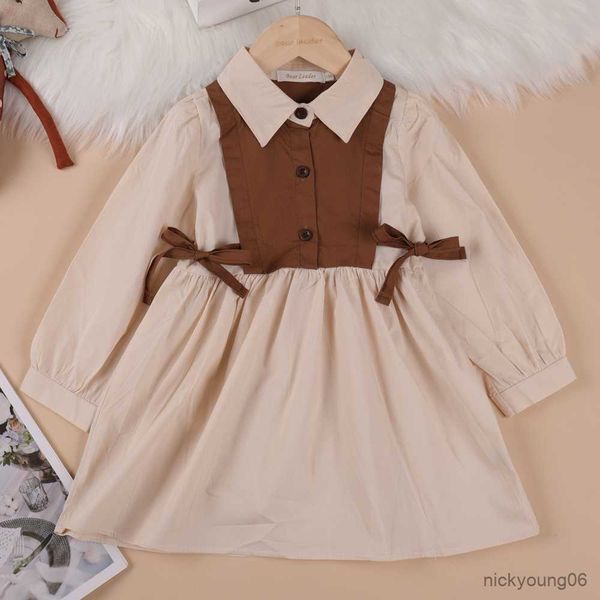 girl's dresses patchwork baby girls dress long sleeve cotton spring autumn kids casual princess buttons children vestidos r230612, Red;yellow
girl's dresses patchwork baby girls dress long sleeve cotton spring autumn kids casual princess buttons children vestidos r230612, Red;yellow