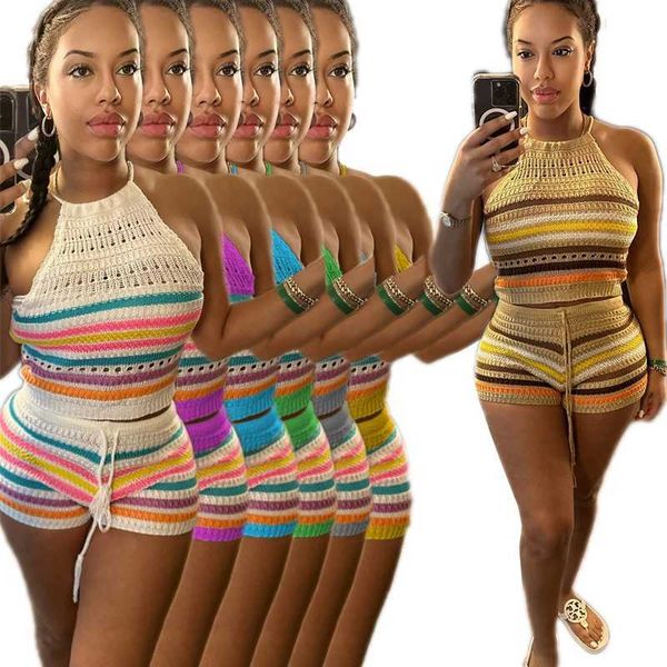 summer womens new sweater set tracksuits fashion open back hanging neck wrapped hip tight shorts two pieces outfits, Gray
summer womens new sweater set tracksuits fashion open back hanging neck wrapped hip tight shorts two pieces outfits, Gray