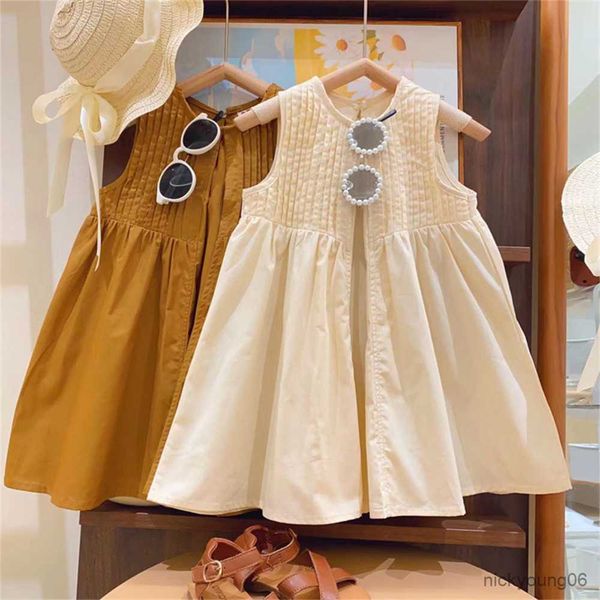 girl's dresses new summer girls casual hat outfits baby kids clothes solid color sleeveless dress children's clothing r230612, Red;yellow
girl's dresses new summer girls casual hat outfits baby kids clothes solid color sleeveless dress children's clothing r230612, Red;yellow