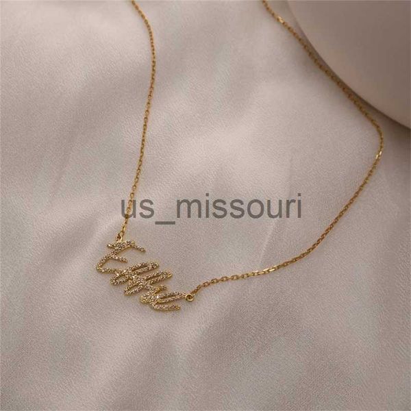 pendant necklaces diamond name necklace custom handwritten personalized crystal pendant for women zirconia gifts 220716 j230612, Silver
pendant necklaces diamond name necklace custom handwritten personalized crystal pendant for women zirconia gifts 220716 j230612, Silver