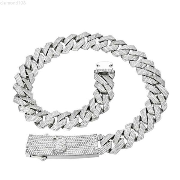 ice out moissanite diamond cuban chain hiphop necklace bracelet 14k 18k gold plated cuban chain for men jewelry, Silver 
ice out moissanite diamond cuban chain hiphop necklace bracelet 14k 18k gold plated cuban chain for men jewelry, Silver