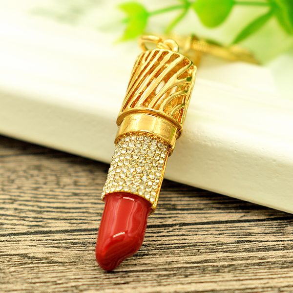 new fashion crystal rhinestone lipstick keyring golden charm pendant bag purse car key chain gift for women, Slivery;golden
new fashion crystal rhinestone lipstick keyring golden charm pendant bag purse car key chain gift for women, Slivery;golden