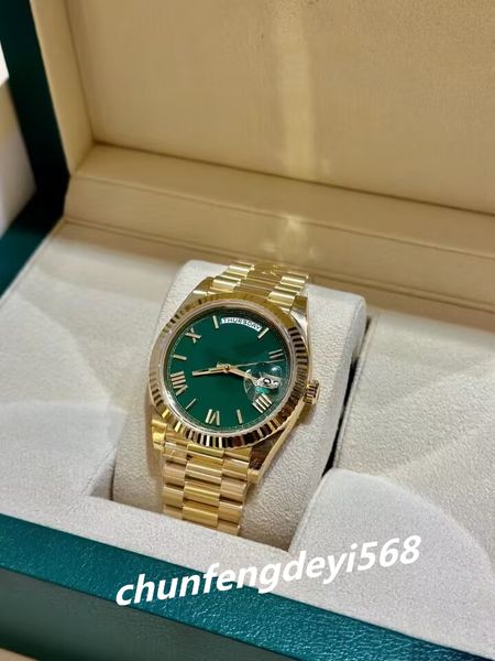 2023 classic series mens watch 41mm daydate ref.228238 green dial steel band automatic mechanical watches datejust luminous sapphire glass o, Slivery;brown
2023 classic series mens watch 41mm daydate ref.228238 green dial steel band automatic mechanical watches datejust luminous sapphire glass o, Slivery;brown