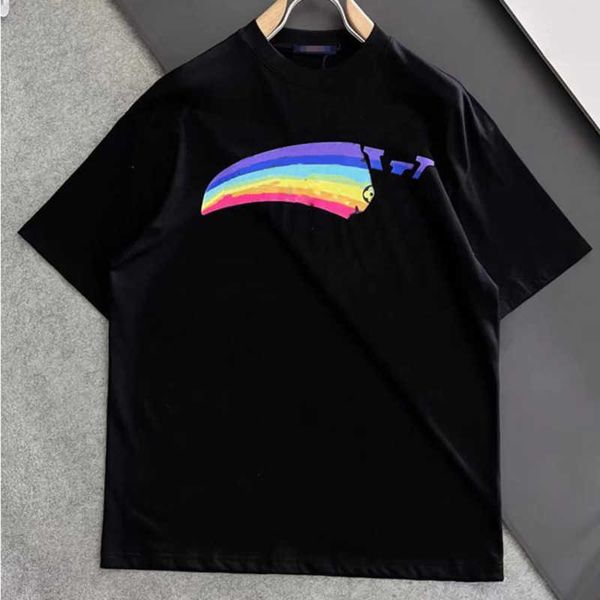 100% cotton rainbow tshirt mens tee designer clothing summer short sleeve printed pullover men women sweatshirt oversize, White;black
100% cotton rainbow tshirt mens tee designer clothing summer short sleeve printed pullover men women sweatshirt oversize, White;black