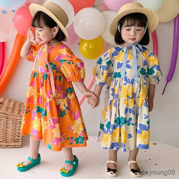 girl's dresses summer girls' big flower dress 2023 style new bubble sleeve children's old r230612, Red;yellow
girl's dresses summer girls' big flower dress 2023 style new bubble sleeve children's old r230612, Red;yellow