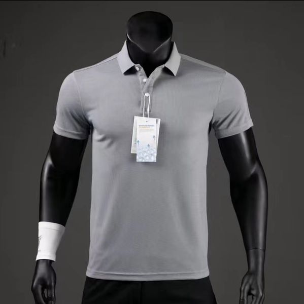 2023 men's designer silver ion lapel sport speed dry ice silk polo shirt summer slim-fit women with the same casual t-shirt top, White;black
2023 men's designer silver ion lapel sport speed dry ice silk polo shirt summer slim-fit women with the same casual t-shirt top, White;black