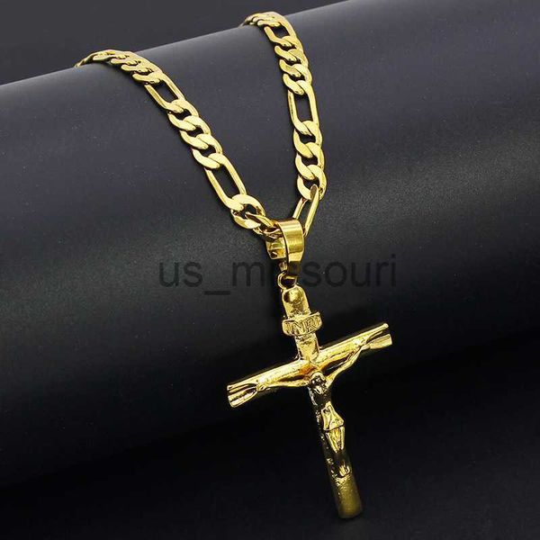 pendant necklaces real 10k yellow solid fine gold gf jesus cross crucifix charm big pendant 5535mm figaro chain necklace 24 j230612, Silver
pendant necklaces real 10k yellow solid fine gold gf jesus cross crucifix charm big pendant 5535mm figaro chain necklace 24 j230612, Silver