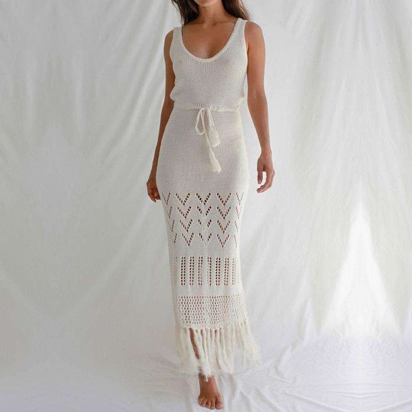 summer hollow out tied tassel swimwear cover up beach dress womens bikini blouse, White;black
summer hollow out tied tassel swimwear cover up beach dress womens bikini blouse, White;black
