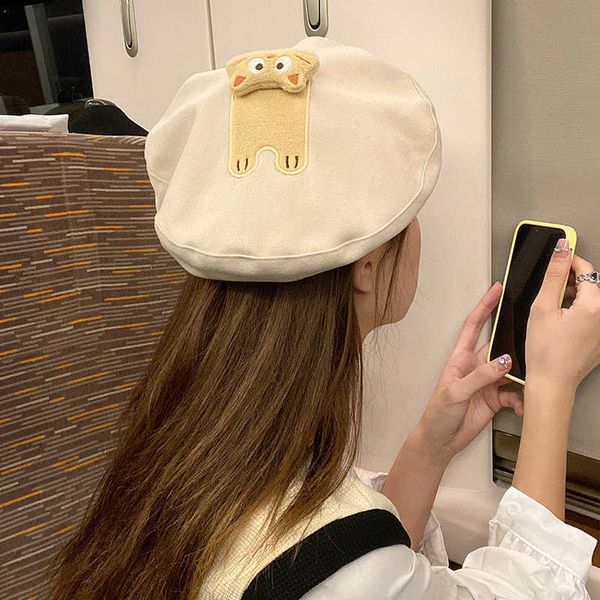 berets cute cat suitable for women in autumn and winter cute beret japanese version fashion painter hat g220612, Blue;gray
berets cute cat suitable for women in autumn and winter cute beret japanese version fashion painter hat g220612, Blue;gray