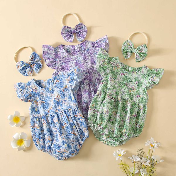 jumpsuits girl floral ruffled jumpsuit+headband 2-piece printed shirt jumpsuit baby summer clothing set g220606, Blue
jumpsuits girl floral ruffled jumpsuit+headband 2-piece printed shirt jumpsuit baby summer clothing set g220606, Blue