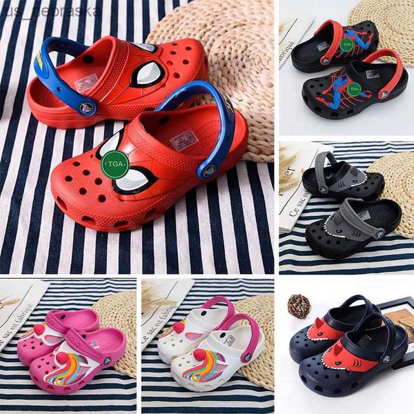 kids sandals toddler white black red grey blue navy brown summer slipper for children l230518, Black;grey
kids sandals toddler white black red grey blue navy brown summer slipper for children l230518, Black;grey