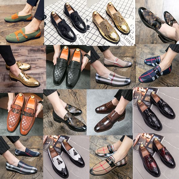 luxury brand pointed double buckle leffer shoes crocodile print glossy leather shoes office business shoes size 38-48, Black
luxury brand pointed double buckle leffer shoes crocodile print glossy leather shoes office business shoes size 38-48, Black