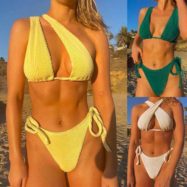 yunle swimsuit sunken stripe bikini lady pure color wave pattern, White;black
yunle swimsuit sunken stripe bikini lady pure color wave pattern, White;black