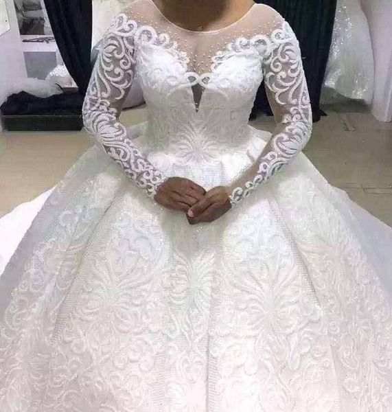 arabic dubai women' wedding dress 2023 scoop illusion beads lace african puffy princess bridal gown vestidos de novia custom made, White
arabic dubai women' wedding dress 2023 scoop illusion beads lace african puffy princess bridal gown vestidos de novia custom made, White
