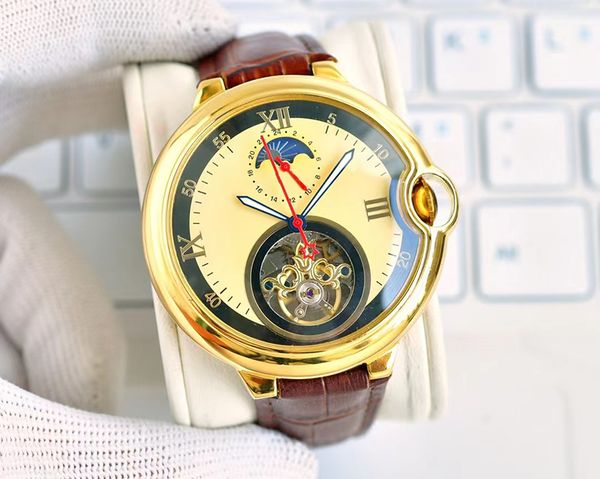 men's watches watches design of fully automatic mechanical movement for boutique 44mm, Slivery;brown
men's watches watches design of fully automatic mechanical movement for boutique 44mm, Slivery;brown