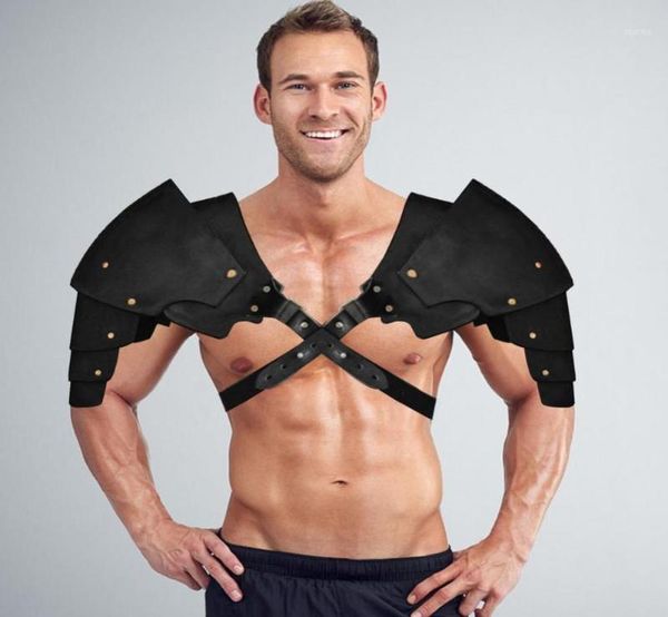 medieval retro mens shoulder armor adjustable faux leather guard multilayered pads on chest elbow knee4276494, Black;gray
medieval retro mens shoulder armor adjustable faux leather guard multilayered pads on chest elbow knee4276494, Black;gray