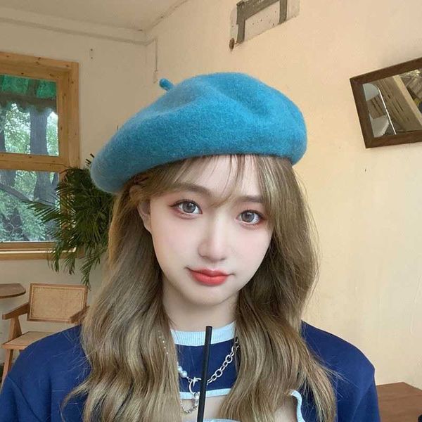 berets peacock blue beret girls' winter all match japanese literature and art retro wool painter british solid hat g220612, Blue;gray
berets peacock blue beret girls' winter all match japanese literature and art retro wool painter british solid hat g220612, Blue;gray