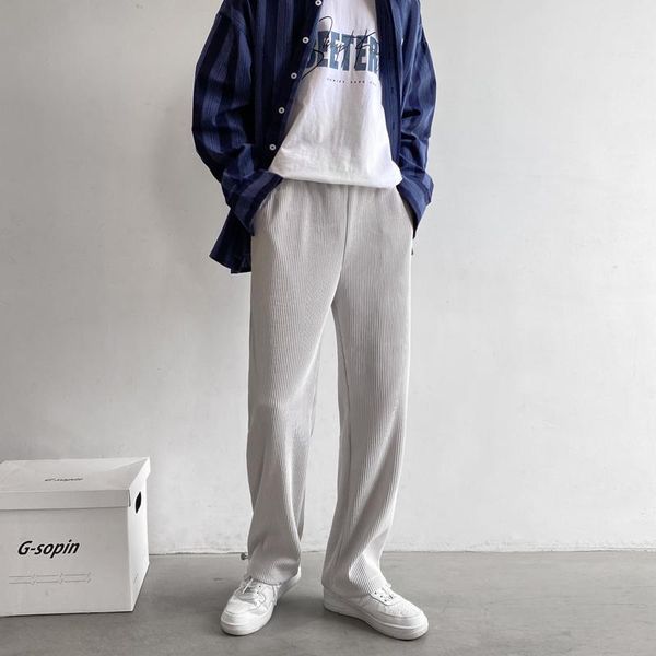 pants summer ice silk pleated pants men's korean fashion loose solid color casual pants men's harajuku streetwear drawstring pants, Black
pants summer ice silk pleated pants men's korean fashion loose solid color casual pants men's harajuku streetwear drawstring pants, Black