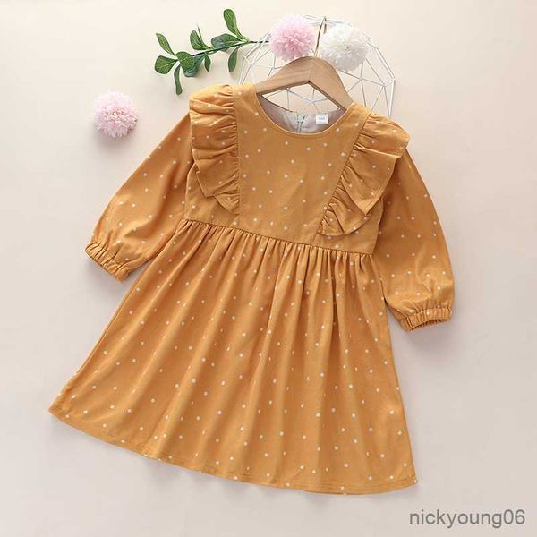 girl's dresses new spring fashion style girls cotton kids long sleeve ruffles costumes baby clothes children dress r230612, Red;yellow
girl's dresses new spring fashion style girls cotton kids long sleeve ruffles costumes baby clothes children dress r230612, Red;yellow