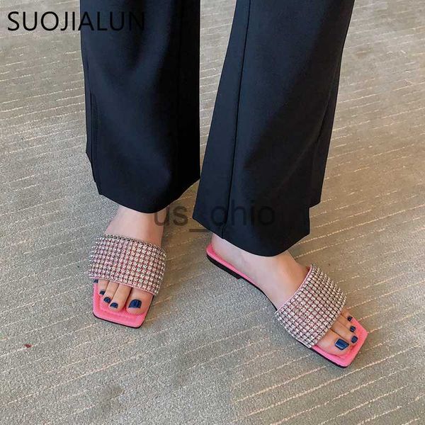 slippers suojialun summer new brand women slipper fashion bling crystal ladies beach flip flop shoes flat heel square toe slides sandals j23, Black
slippers suojialun summer new brand women slipper fashion bling crystal ladies beach flip flop shoes flat heel square toe slides sandals j23, Black