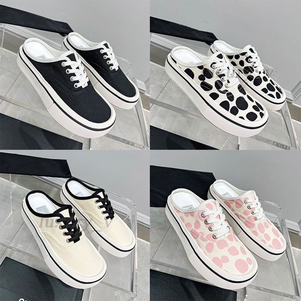 designer platform shoes women canvas sneakers fashion flat mules lace up loafers woven upper versatile soft trainers with box, Black
designer platform shoes women canvas sneakers fashion flat mules lace up loafers woven upper versatile soft trainers with box, Black