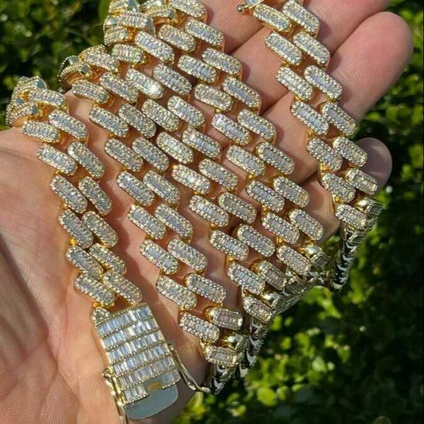 hip hop ice out s925 silver 15mm wide 3 row baguette moissanite miami cuban chain necklace
hip hop ice out s925 silver 15mm wide 3 row baguette moissanite miami cuban chain necklace
