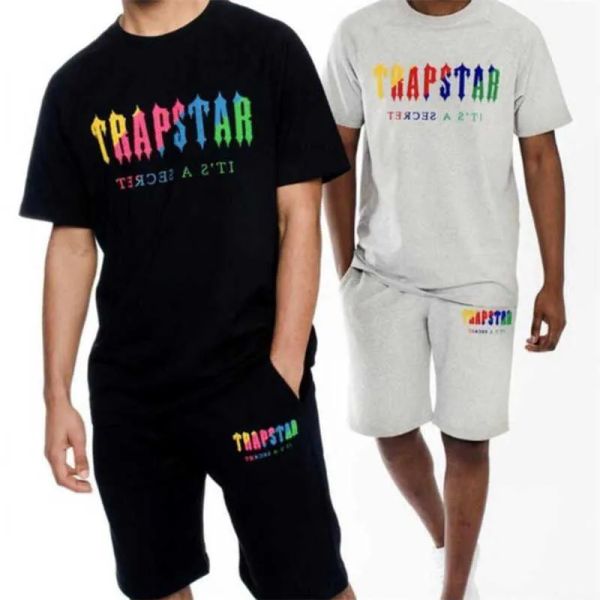men's trapstar t shirt set letter embroidered tracksuit short sleeve plush shortsmotion current203, White;black
men's trapstar t shirt set letter embroidered tracksuit short sleeve plush shortsmotion current203, White;black