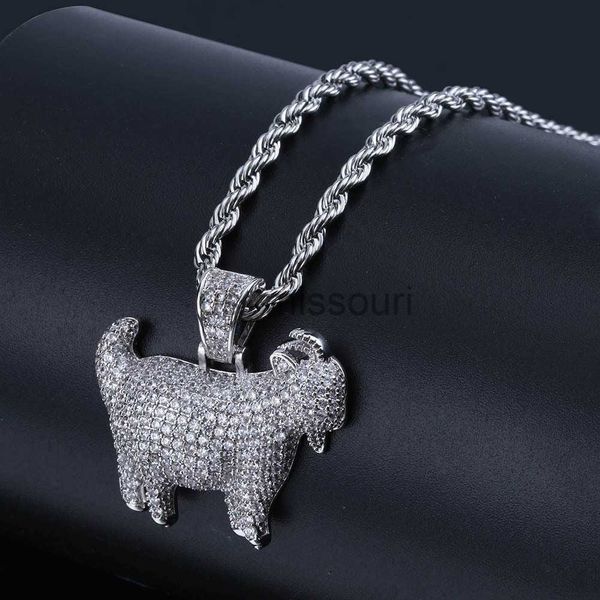 pendant necklaces shiny trendy goat animal pendant necklace charms for men women gold silver color cubic zircon hip hop jewelry j230612
pendant necklaces shiny trendy goat animal pendant necklace charms for men women gold silver color cubic zircon hip hop jewelry j230612