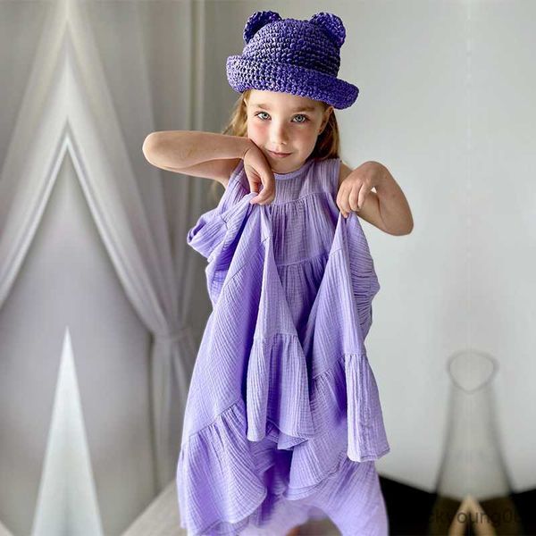 girl's dresses cotton muslin girls sleeveless dress summer new children's casual loose beach r230612, Red;yellow
girl's dresses cotton muslin girls sleeveless dress summer new children's casual loose beach r230612, Red;yellow