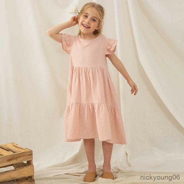 girl's dresses summer new layered dress cotton children's petal sleeve casual loose pink princess r230612, Red;yellow
girl's dresses summer new layered dress cotton children's petal sleeve casual loose pink princess r230612, Red;yellow