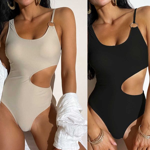 europe and the united states one-piece swimsuit female models of new summer hollow solid color tight swimsuit simple fashion super show body, White;black
europe and the united states one-piece swimsuit female models of new summer hollow solid color tight swimsuit simple fashion super show body, White;black