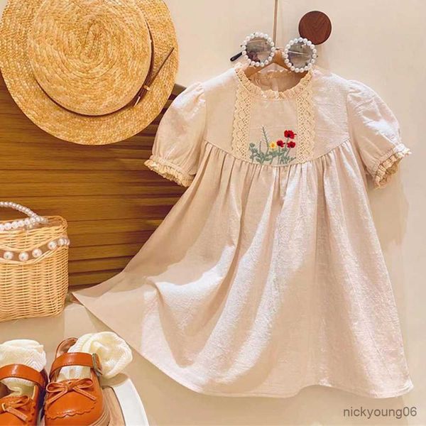girl's dresses cotton girls casual fashion flower emboridery princess dress beige elegant children's clothing r230612, Red;yellow
girl's dresses cotton girls casual fashion flower emboridery princess dress beige elegant children's clothing r230612, Red;yellow
