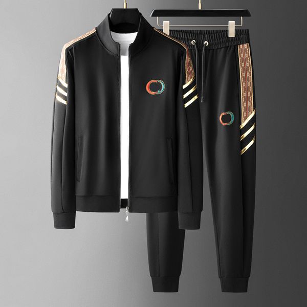 men's sports suit with embroidered european fashion brand standing neck cardigan and two piece jacket set size --5xl, Gray
men's sports suit with embroidered european fashion brand standing neck cardigan and two piece jacket set size --5xl, Gray
