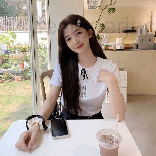 women's t-shirt designer 2023 summer new doll neck heavy work nail drill short sleeve t-shirt temperament reduced age loose korean vers, White
women's t-shirt designer 2023 summer new doll neck heavy work nail drill short sleeve t-shirt temperament reduced age loose korean vers, White