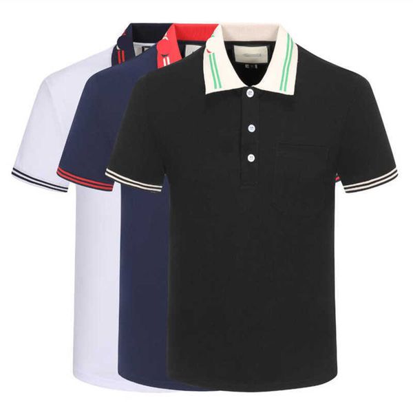 men's polo shirt italy designer casual business tee&polos lapel embroidered tshirt stitching comfortable breathable clothes, White;black
men's polo shirt italy designer casual business tee&polos lapel embroidered tshirt stitching comfortable breathable clothes, White;black