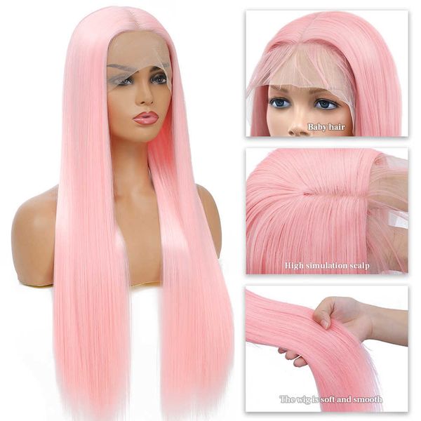 synthetic wigs pink straight lace front wig synthetic wigs for women cosplay 26inch heat resistant t part hd frontal natural hair perruque 2, Black
synthetic wigs pink straight lace front wig synthetic wigs for women cosplay 26inch heat resistant t part hd frontal natural hair perruque 2, Black