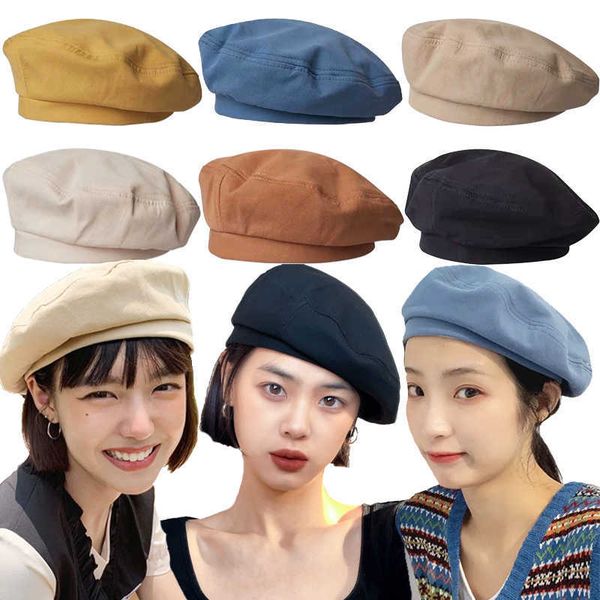 berets cotton women's winter retro french flat military painter hat autumn street girl octagonal beret g220612, Blue;gray
berets cotton women's winter retro french flat military painter hat autumn street girl octagonal beret g220612, Blue;gray