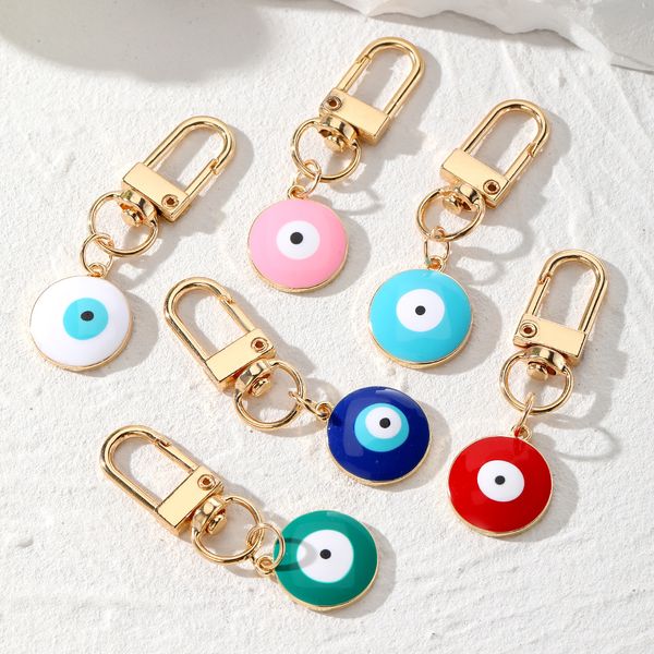 popular round devil's eye keychain pendant alloy dripping oil personalized car bag keychains jewelry gift, Silver
popular round devil's eye keychain pendant alloy dripping oil personalized car bag keychains jewelry gift, Silver