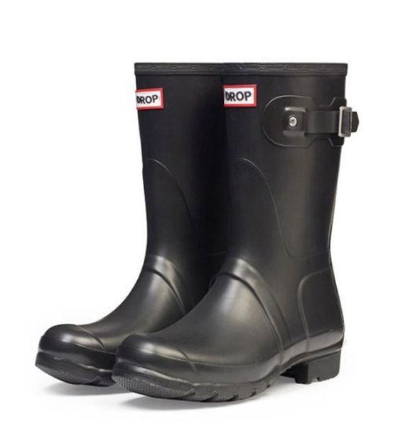 women men rain boots rubber matte gloss medium short rainboots waterproof welly rain boots good quality9439455, Black
women men rain boots rubber matte gloss medium short rainboots waterproof welly rain boots good quality9439455, Black